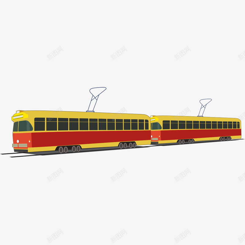 卡通列车模型png免抠素材_新图网 https://ixintu.com 公路 列车 卡通 模型