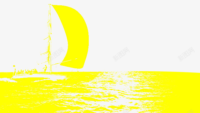 黄色海面png免抠素材_新图网 https://ixintu.com 小船 底纹装饰 形状 海水 笔刷
