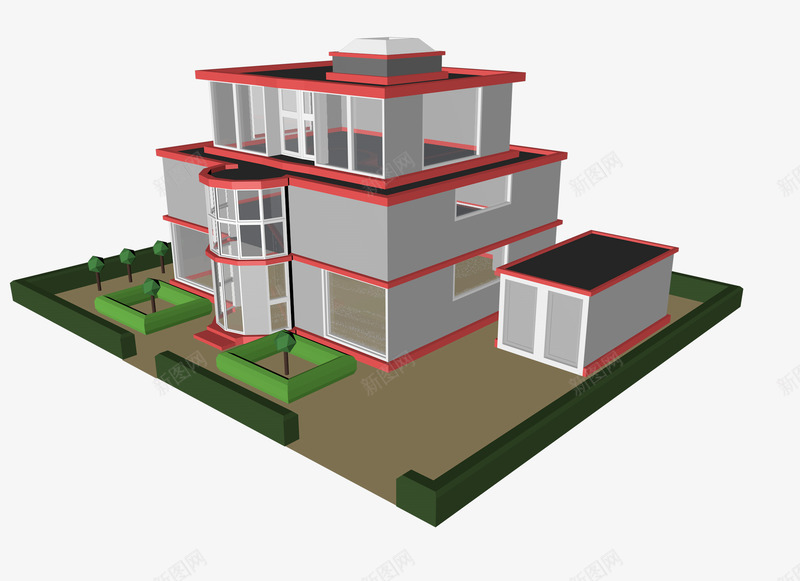 卡通别墅房屋建筑模型图标png_新图网 https://ixintu.com 住房模型 卡通别墅 卡通建筑 卡通房屋 大房子 房屋png 房屋图标 房屋建筑 房屋模型