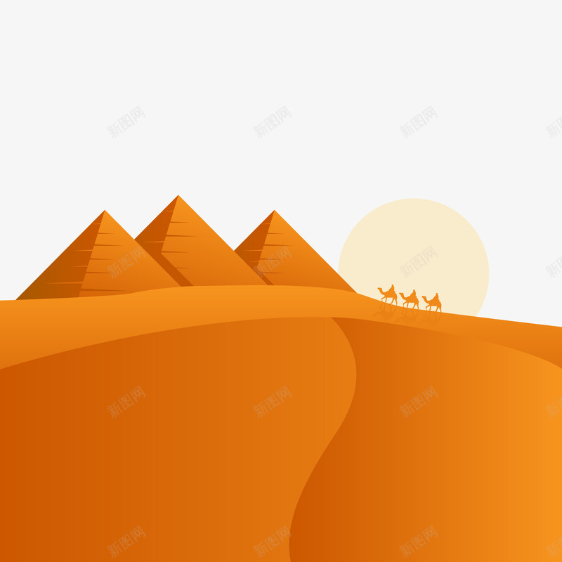 金字塔png免抠素材_新图网 https://ixintu.com PNG免扣图 PNG免扣图下载 埃及 太阳 旅游 沙漠 装饰 骆驼