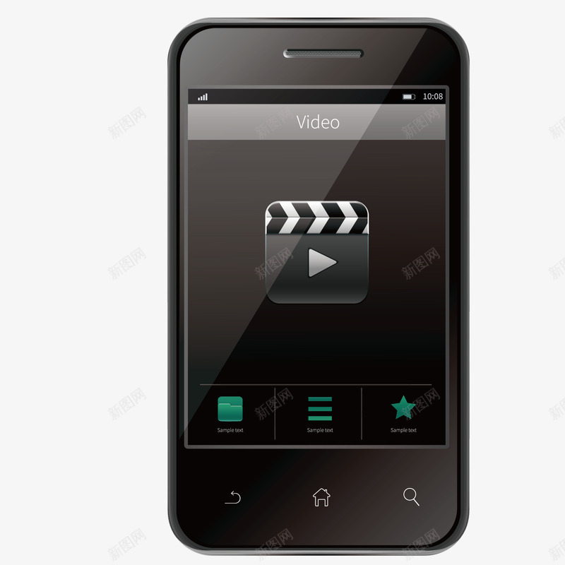 多媒体png免抠素材_新图网 https://ixintu.com 安卓手机 手拿手机 手机app 手机壳 手机模型 手机端