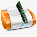 橙色带子3D游戏机模型图标高清图片