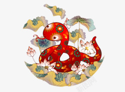 创意水墨风蛇素材