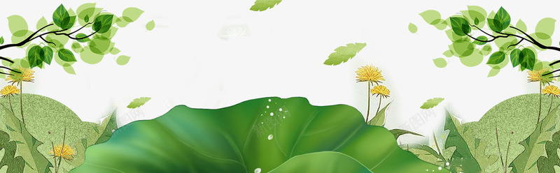 绿色手绘荷花png免抠素材_新图网 https://ixintu.com 手绘 春季 海报设计 绿色 花朵 荷花 装饰图案