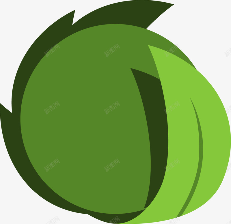 绿色简约树叶圆圈png免抠素材_新图网 https://ixintu.com 免抠PNG 图案 圆圈 树叶 植物 简约 绿化 绿色 边框纹理