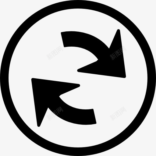 刷新界面导航箭头符号在一个圈内图标png_新图网 https://ixintu.com 刷新 圆圈 基本程序 导航 界面 箭头 象征