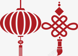 灯笼结大红灯笼和平安中国结高清图片
