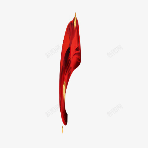 红色带礼盒的丝绸png免抠素材_新图网 https://ixintu.com 丝绸 中国风 礼盒 红色 黄色