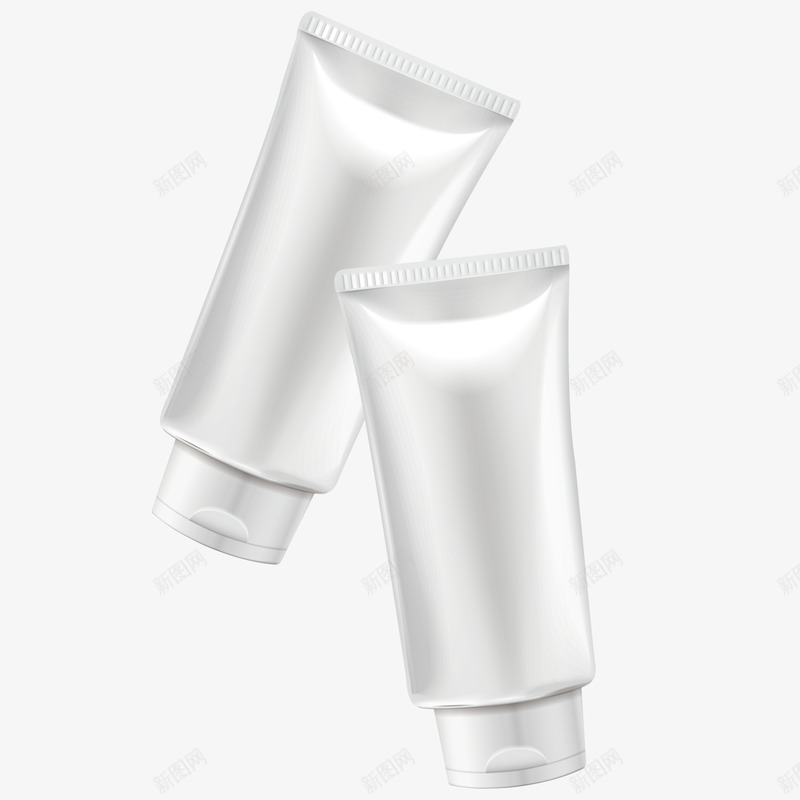 艺术白色化妆品瓶子png免抠素材_新图网 https://ixintu.com 产品展示 容器 手绘 模型