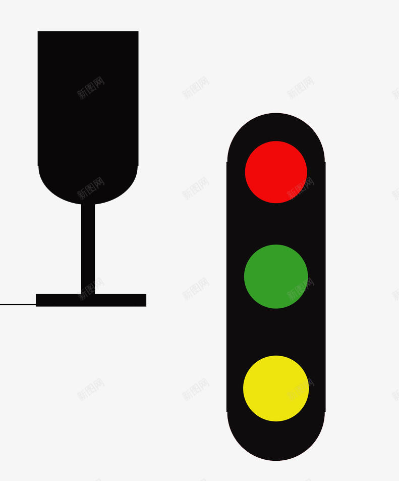 卡通红绿灯png免抠素材_新图网 https://ixintu.com 圆形 广告设计 模型 红绿灯 设计 酒杯