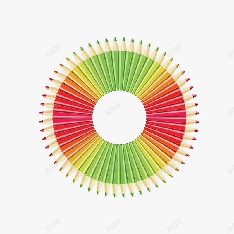 铅笔围成的圆圈矢量图ai免抠素材_新图网 https://ixintu.com 平面 平面海报 开学 教育 教育教学 标签 校园 网页设计 铅笔 矢量图