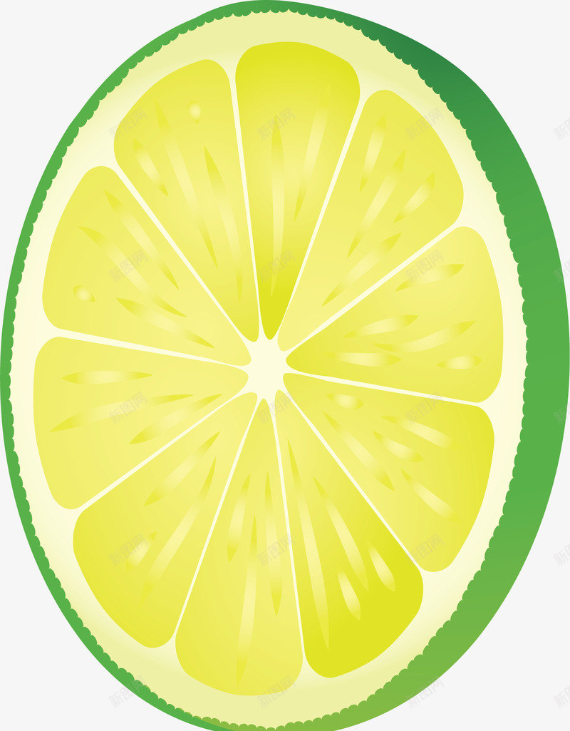 手绘绿色柠檬片png免抠素材_新图网 https://ixintu.com 圆圈 手绘 果肉 柠檬片 水彩 水果 简约 绿色