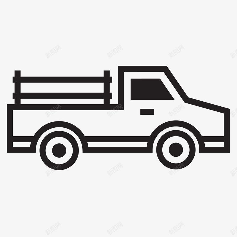 卡车线条简笔画png免抠素材_新图网 https://ixintu.com 卡车 汽车简笔 物流 线条 运输
