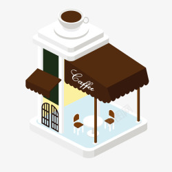咖啡店模型卡通咖啡店高清图片