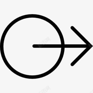 右箭头从一个圆图标图标