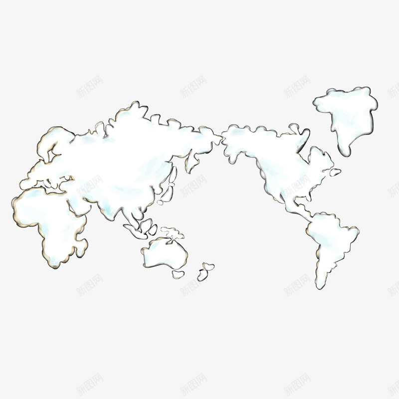 世界地图模型png免抠素材_新图网 https://ixintu.com 世界地图 世界模型 地图 地图模型