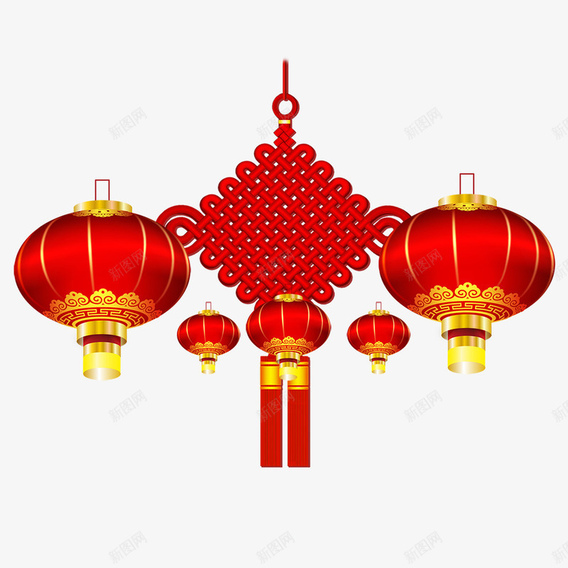 灯饰png免抠素材_新图网 https://ixintu.com 中国结 中国风 灯笼 灯饰