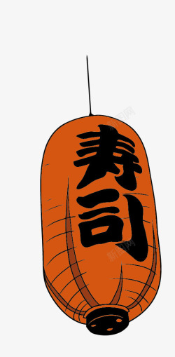 手绘日本文化灯笼素材