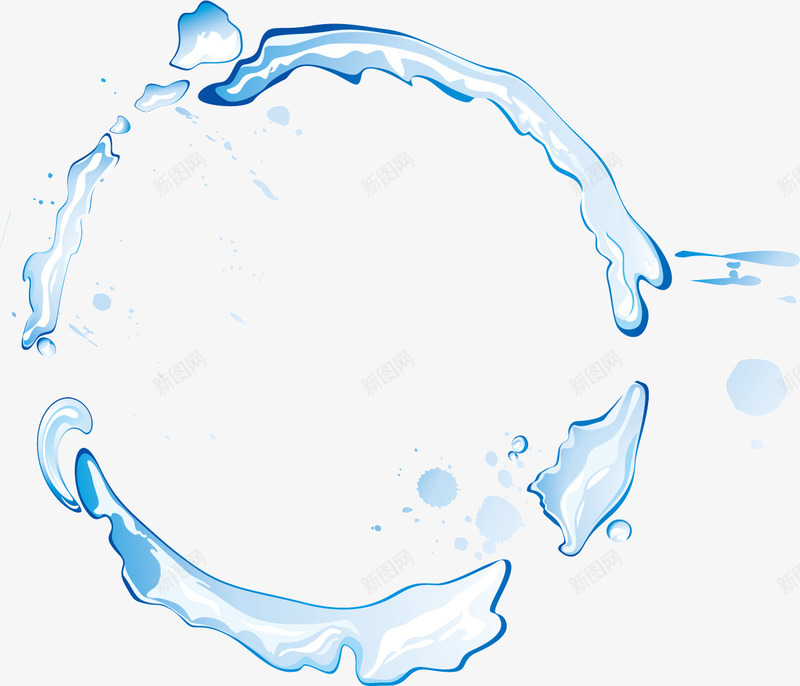 水的圆圈png免抠素材_新图网 https://ixintu.com 圆圈 水珠 环形