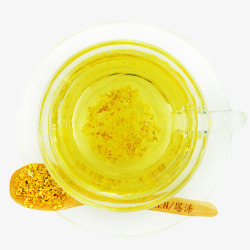 桂花茶茶水实物泡好的桂花茶茶水高清图片
