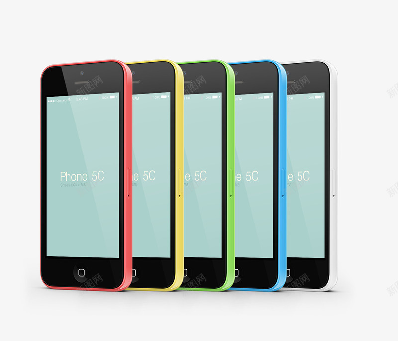 iPhone4png免抠素材_新图网 https://ixintu.com iPhone4 彩色 竖着的手机 苹果4S手机 苹果模型机
