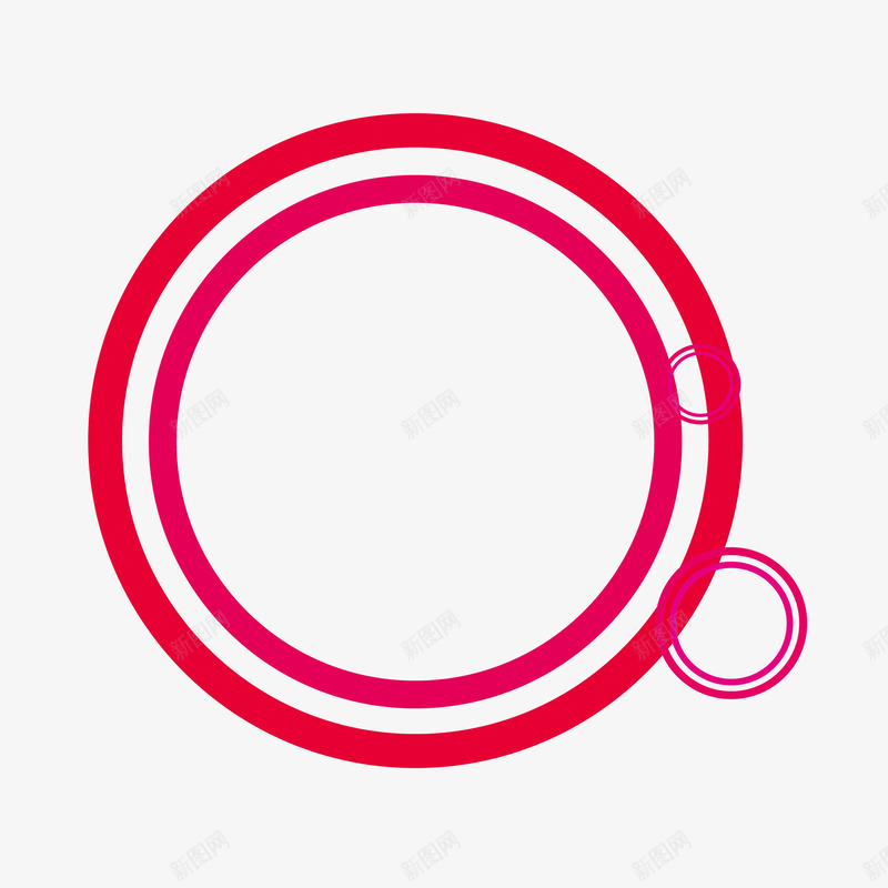 圆圈png免抠素材_新图网 https://ixintu.com 圆圈 文字背景图形 红色
