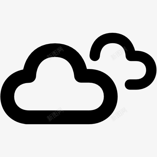 多云的天空图标png_新图网 https://ixintu.com 云 云的轮廓 多云 天气
