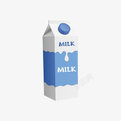 牛奶奶盒模型素材