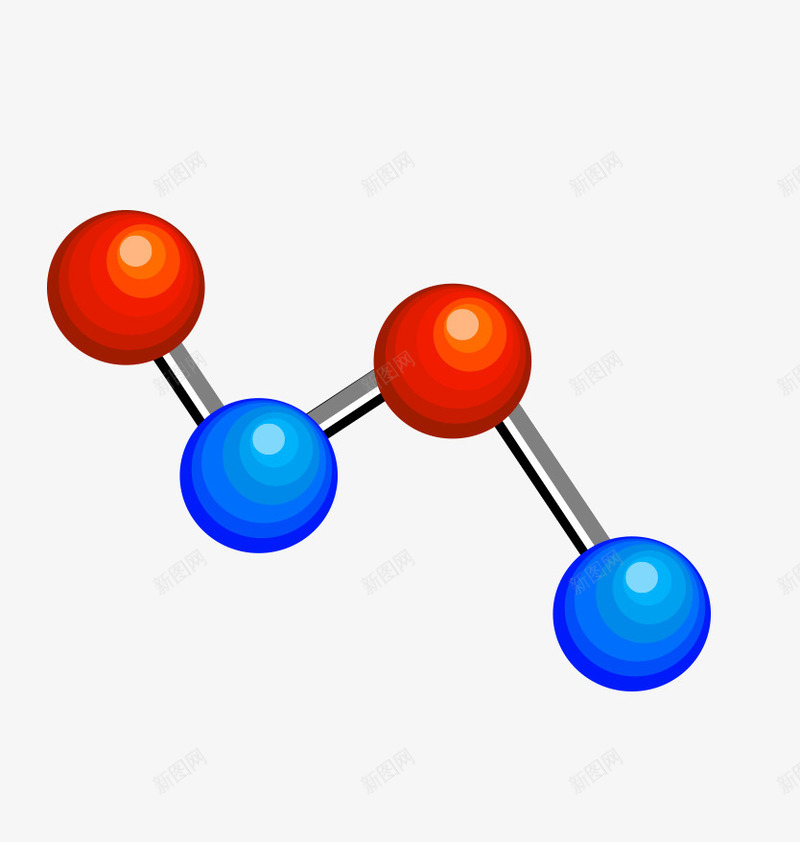 彩色小分子模型矢量图ai免抠素材_新图网 https://ixintu.com 分子模型 化学 化学分子 彩色 模型 矢量图