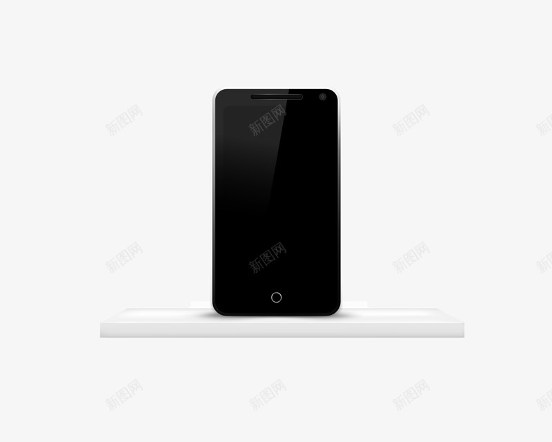 隔板上的手机png免抠素材_新图网 https://ixintu.com 手机 模型机 隔板 黑色