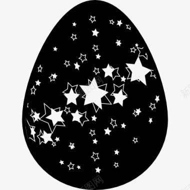复活节彩蛋被星星图标图标