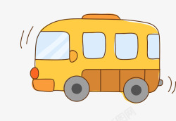 公共汽车卡通卡通公共汽车图标高清图片