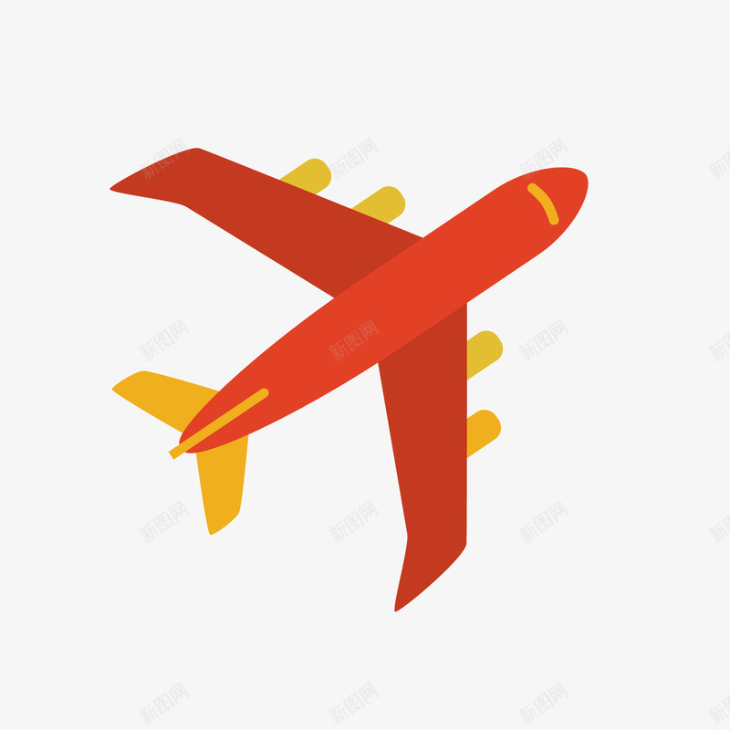 红色飞机模型png免抠素材_新图网 https://ixintu.com 创意 卡通 商务 手绘 模型 简约 红色 设计 飞机