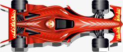 红色赛车模型矢量图素材