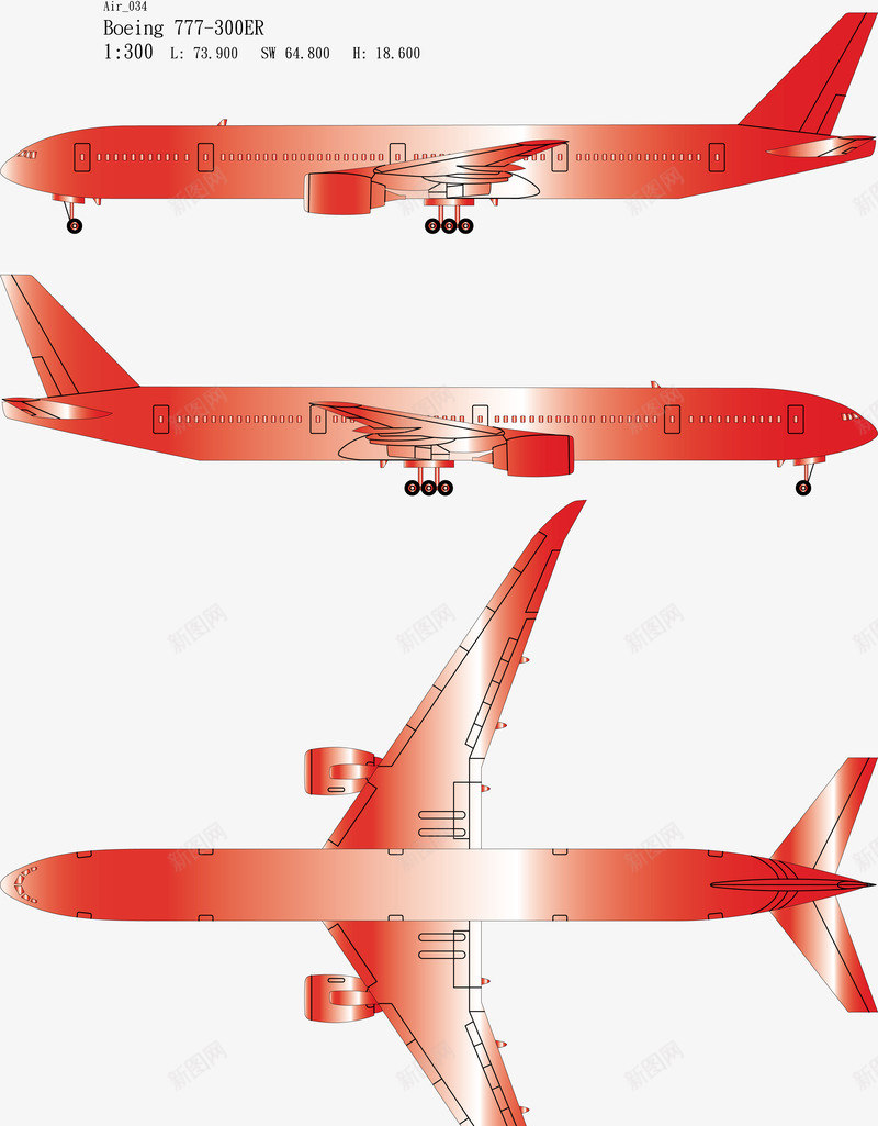 飞机3634png免抠素材_新图网 https://ixintu.com 777300ER Air Boeing 交通工具 客机 战机 现代科技 飞机 飞机图 飞机模型图 飞机线条图