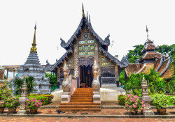 泰国风景名胜清迈寺庙高清图片