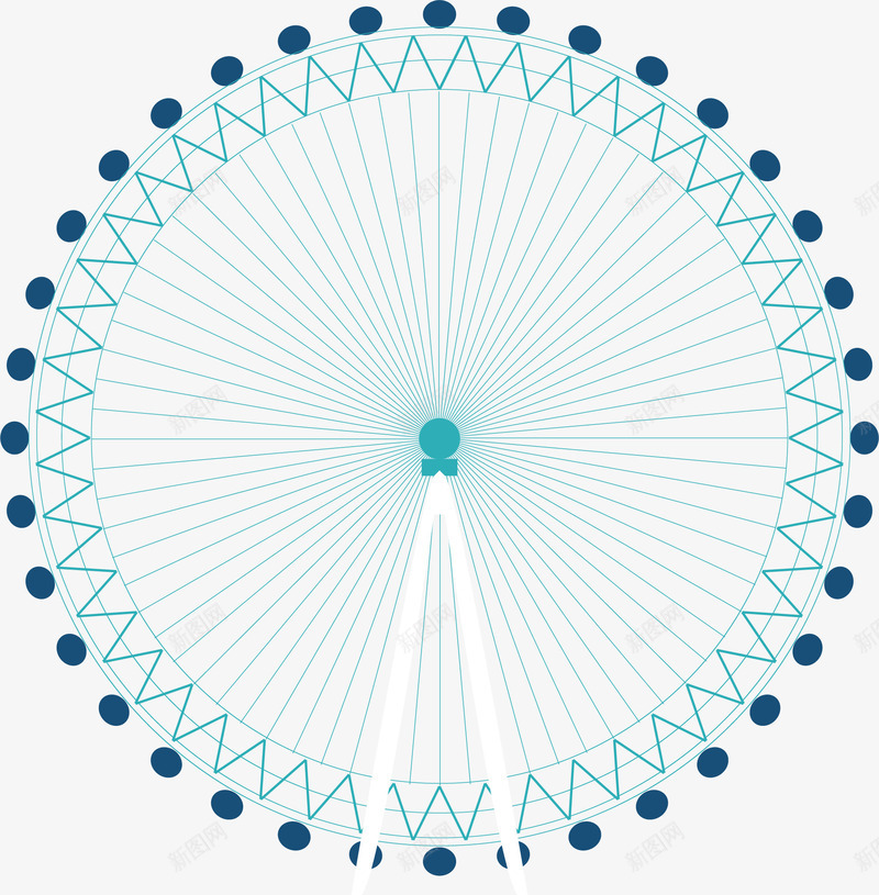 蓝色简约圆圈几何装饰图案png免抠素材_新图网 https://ixintu.com 免抠PNG 几何 圆圈 简约 蓝色 装饰图案