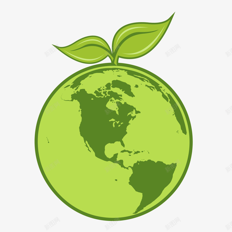 绿色地球模型png免抠素材_新图网 https://ixintu.com 地球 地球模型 绿色 绿色地球