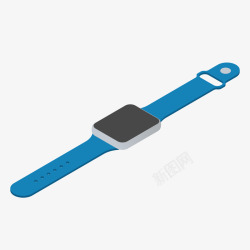 手表模型蓝色手表卡通矢量图高清图片