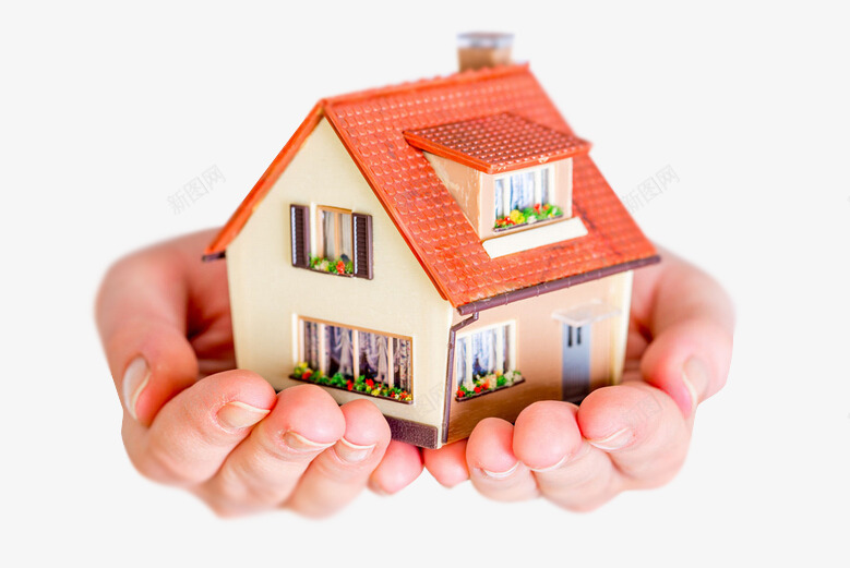 手中的小房子模型png免抠素材_新图网 https://ixintu.com 房子 手中 模型