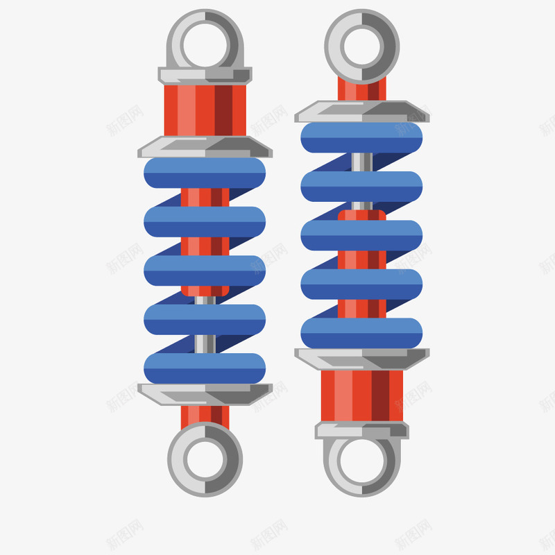 减震器png免抠素材_新图网 https://ixintu.com 减震器 汽车 蓝色 零件