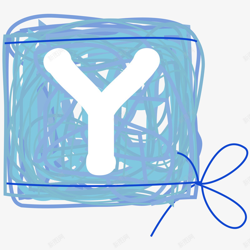蓝色手绘圆圈字母Ypng免抠素材_新图网 https://ixintu.com Y 创意 圆圈 大写字母 手绘图 绘画 英文字母