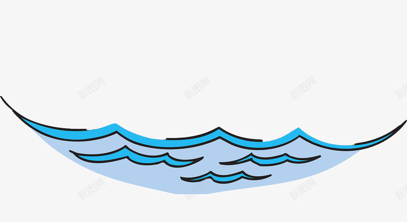 大海里的波浪png免抠素材_新图网 https://ixintu.com 卡通水纹 大海 水 水珠 波浪