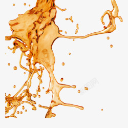 橙色液体水元素高清图片
