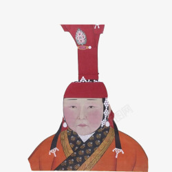 高管帽日本古人物彩绘画高清图片