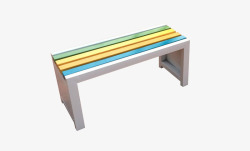 条凳彩色户外长凳高清图片