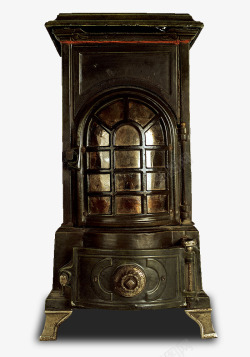 家用器具古色立式钢制火炉高清图片