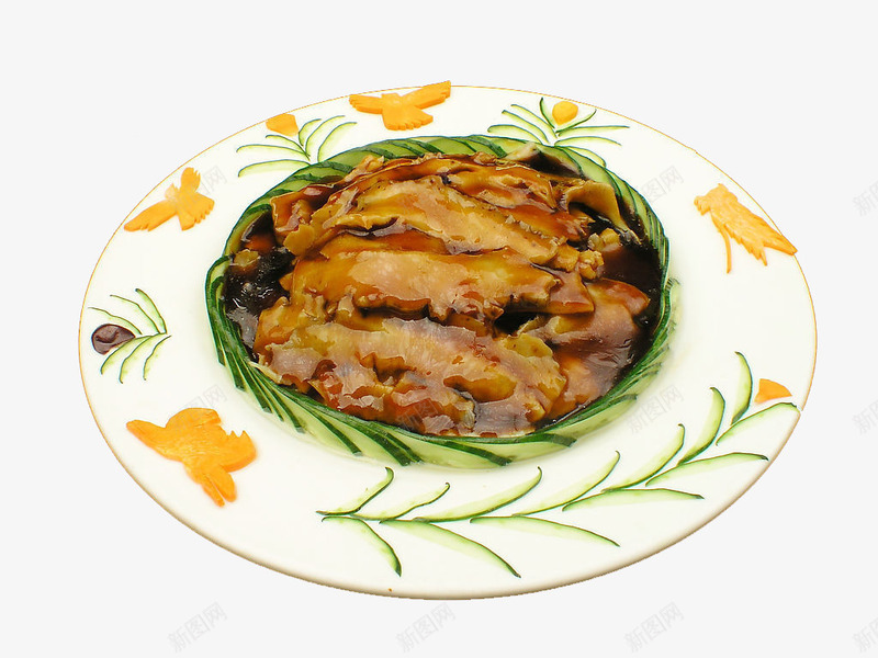 葱烧梅花参png免抠素材_新图网 https://ixintu.com 中华美食 传统美食 海参 特色海鲜 特色美食 美味海参 餐饮美食