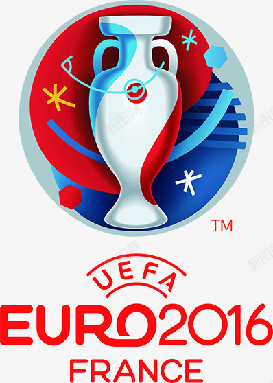 2016欧洲杯红色标志png免抠素材_新图网 https://ixintu.com 卡通手绘 欧洲杯 红色标志