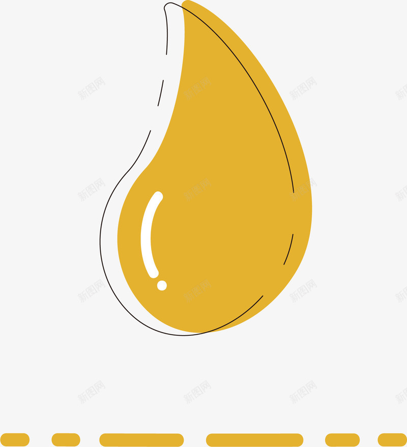 抽象的水滴矢量图ai免抠素材_新图网 https://ixintu.com 创意 卡通 抽象 水滴 设计 黄河 黄色 矢量图